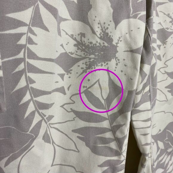 Caribbean Joe Cargo Pants Womens 12P (31x20) Capri Cropped Cotton Floral Beach - Picture 6 of 11